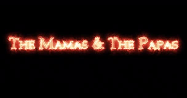Mamas Amp Papas Written Fire Loop — Stock Video