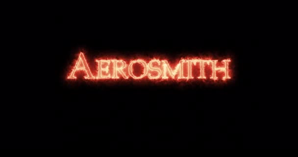 Aerosmith Geschreven Met Vuur Lijn — Stockvideo