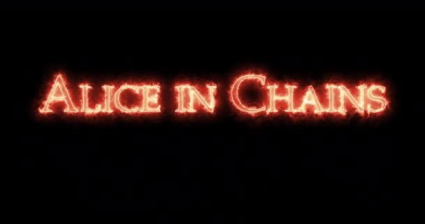 Alice Chains Written Fire Loop — Stock Video