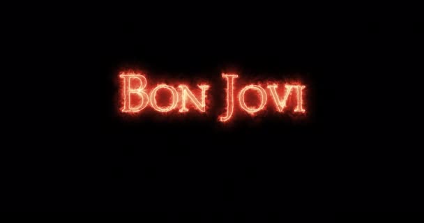 Bon Jovi Scris Foc Bucla — Videoclip de stoc