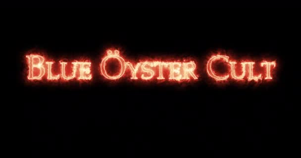 Blue Oyster Cult Written Fire Loop — Stock Video