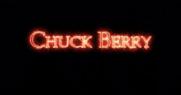 Chuck Berry Written Fire Loop — Stock Video