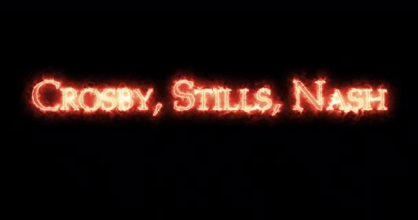 Crosby Stills Nash Napsaný Ohněm Smyčka — Stock video