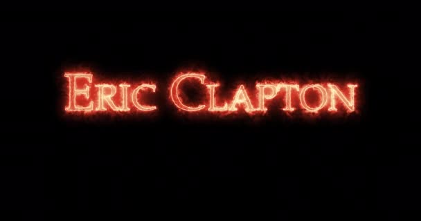 Eric Clapton Ateşle Yazılmış Döngü — Stok video