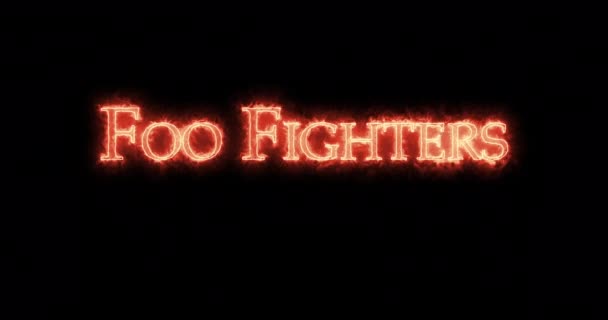Foo Fighters Written Fire Loop — Stock Video