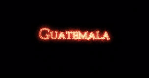 Guatemala Written Fire Loop — Stock Video