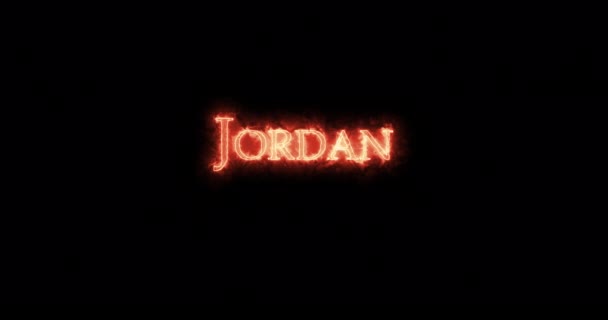 Иордания Написана Огнем Петля — стоковое видео