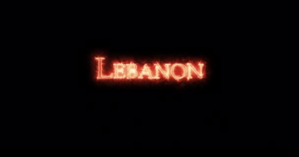Libanon Napsaný Ohněm Smyčka — Stock video