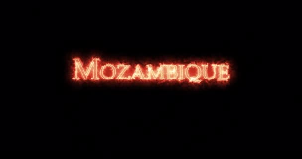 Mozambique Écrit Avec Feu Boucle — Video