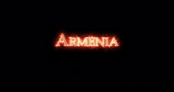 Армения Написана Огнем Петля — стоковое видео
