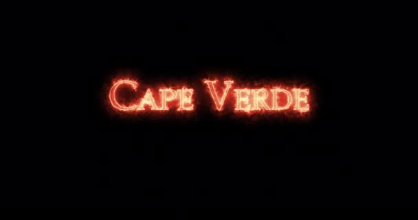 Cap Vert Écrit Avec Feu Boucle — Video
