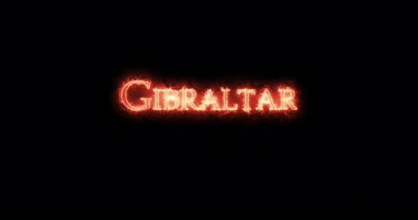 Gibraltar Written Fire Loop — Stock Video