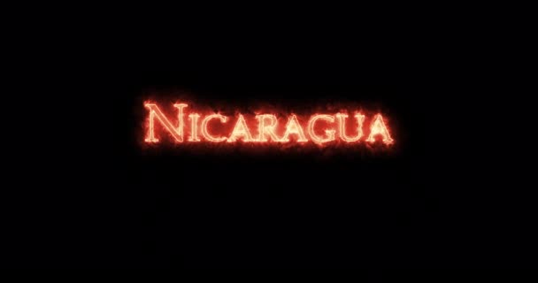 Nikaragua Napisana Ogniem Pętla — Wideo stockowe