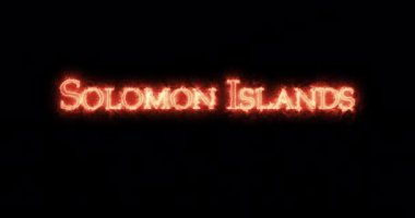Solomon Adaları ateşle yazıldı. Döngü