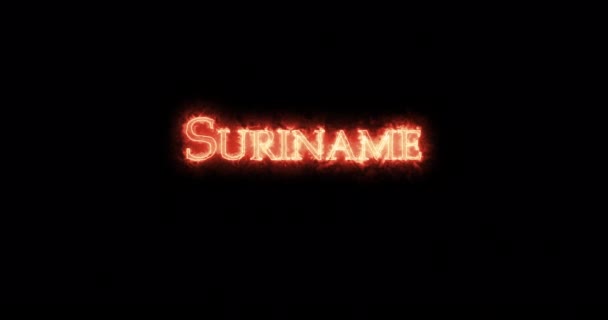 Σουρινάμ Γραμμένο Φωτιά Βρόχος — Αρχείο Βίντεο