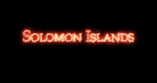 Kepulauan Solomon Ditulis Dengan Api Pengulangan — Stok Video