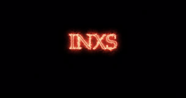 Inxs Mit Feuer Geschrieben Schleife — Stockvideo