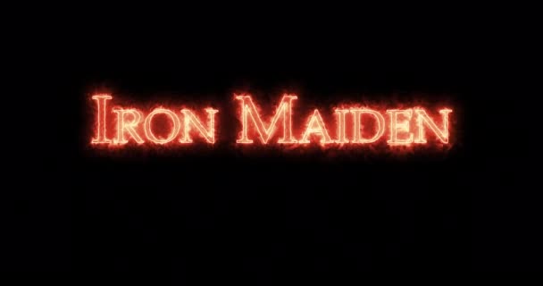 Iron Maiden écrit avec le feu. Boucle