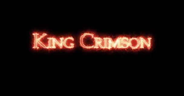 King Crimson Scritto Con Fuoco Ciclo — Video Stock