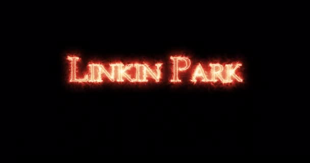 Linkin Park Written Fire Loop — Stock Video