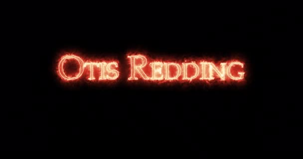 Otis Redding Escrito Com Fogo Loop — Vídeo de Stock