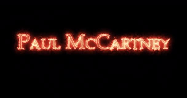 Paul Mccartney Written Fire Loop — Stock Video