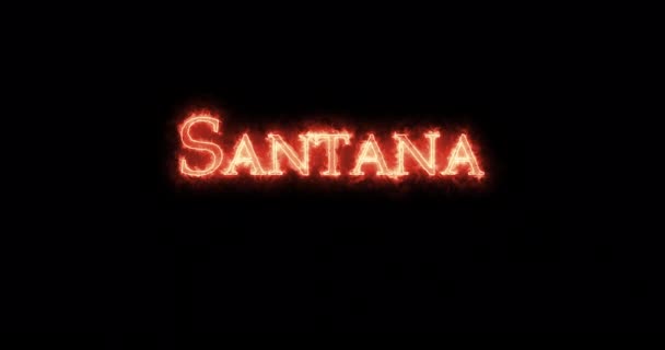 Santana Ditulis Dengan Api Pengulangan — Stok Video