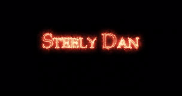 Steely Dan Written Fire Loop — Stock Video