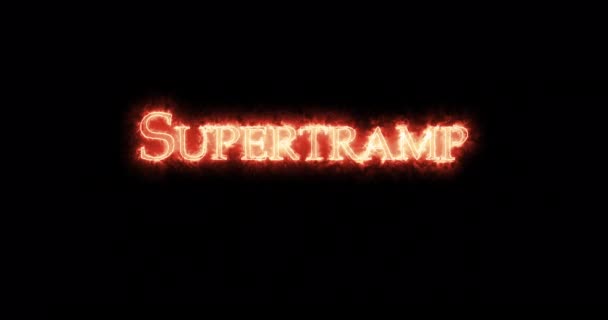 Supertramp Scritto Con Fuoco Ciclo — Video Stock