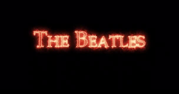 Beatles Hanno Scritto Col Fuoco Ciclo — Video Stock