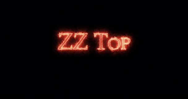 Zzトップ火災で書かれた ループ — ストック動画