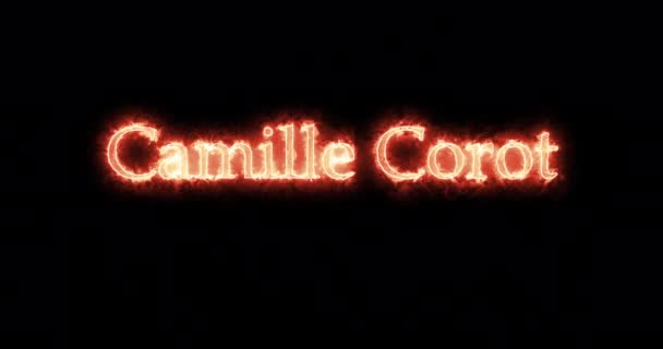 Camille Corot Napsaná Ohněm Smyčka — Stock video