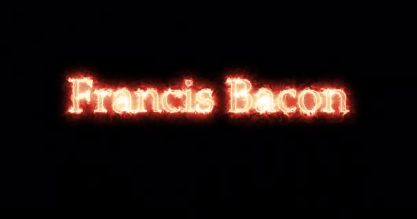 Francis Bacon Escribió Con Fuego Paquete — Vídeos de Stock
