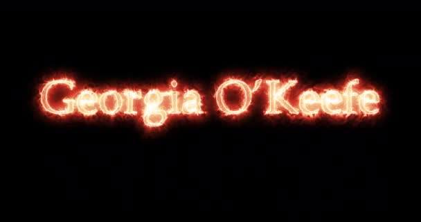 Джорджія Кіф Написана Вогнем Петля — стокове відео