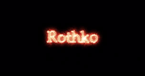 Rothko Pisał Ogniem Pętla — Wideo stockowe
