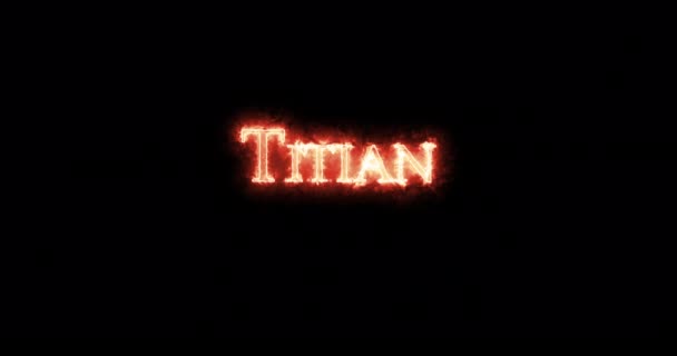 Titian Skrevet Med Ild Løkke – Stock-video