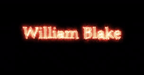 William Blake Escribió Con Fuego Paquete — Vídeo de stock