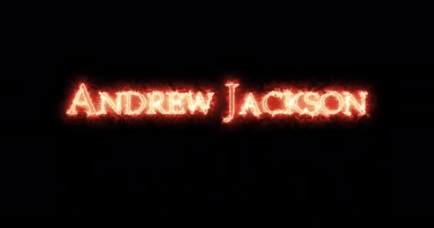 Andrew Jackson Escribió Con Fuego Paquete — Vídeos de Stock