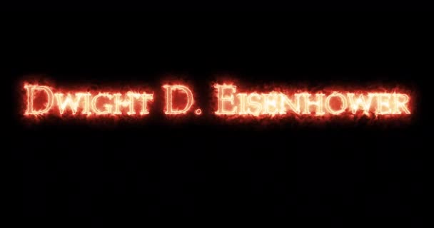 Dwight Eisenhower Ateşle Yazılmış Döngü — Stok video