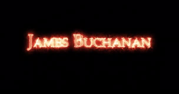 James Buchanan Scritto Con Fuoco Ciclo — Video Stock