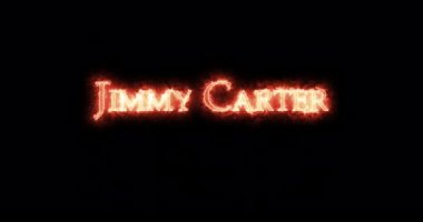 Jimmy Carter ateşle yazıldı. Döngü