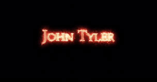 John Tyler Ateşle Yazılmış Döngü — Stok video