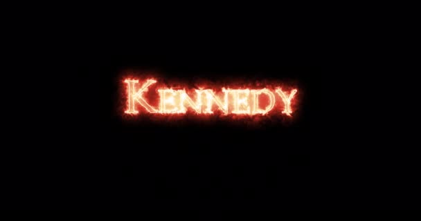 Kennedy Psal Ohněm Smyčka — Stock video