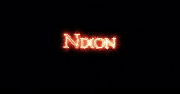 尼克松用火写的 — 图库视频影像