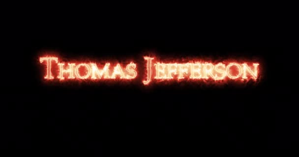 Thomas Jefferson Schrieb Mit Feuer Schleife — Stockvideo