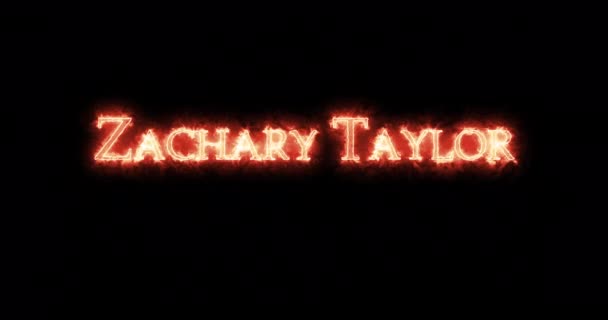 Zachary Taylor Scritto Con Fuoco Ciclo — Video Stock