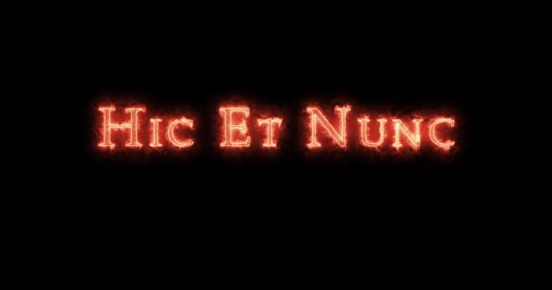 Hic Nunc Scritto Con Fuoco Ciclo — Video Stock