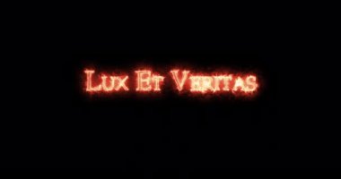 Ateşle yazılmış Lux et veritas. Döngü