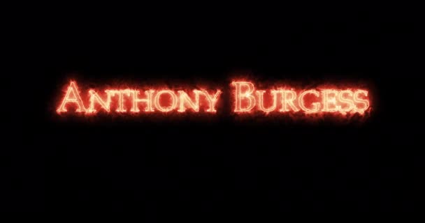 Anthony Burgess Escrito Con Fuego Bucle — Vídeos de Stock
