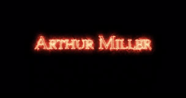 Arthur Miller Scritto Col Fuoco Ciclo — Video Stock